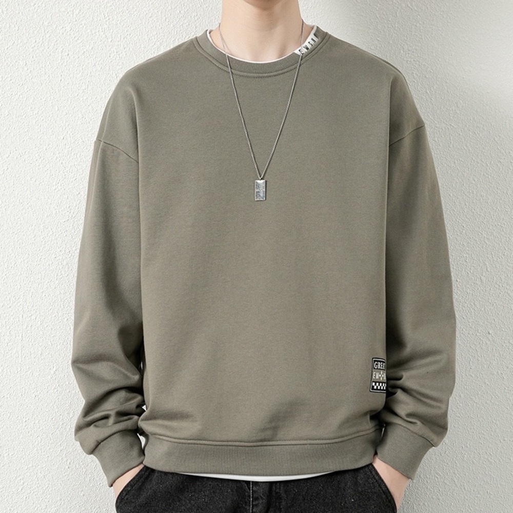 Men's Olive Crewneck Sweater